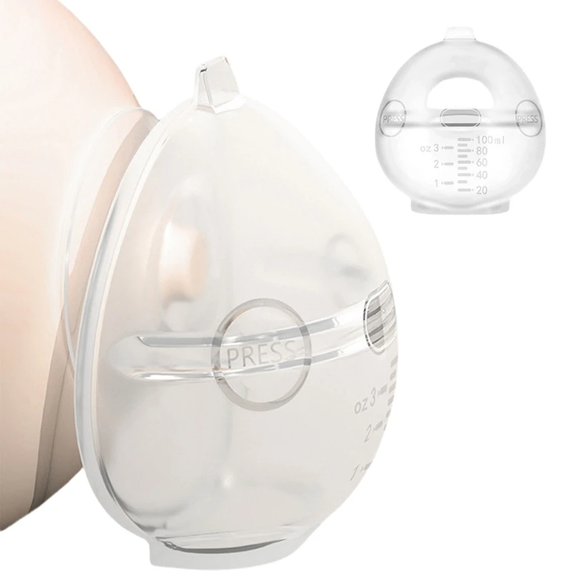 

BPA Free Silicone Breast Milk Collector 100ml Portable Wearable Milk Storage Bag Leak-proof Manual Breast Pump Milk Collector