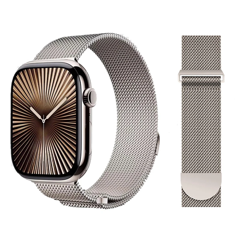 Milanese Loop Strap For Apple Watch Bands 44mm 40mm 45mm 41mm 49mm 42mm correas bracelets iWatch series 6 se 8 9 10 11 ultra 2 3
