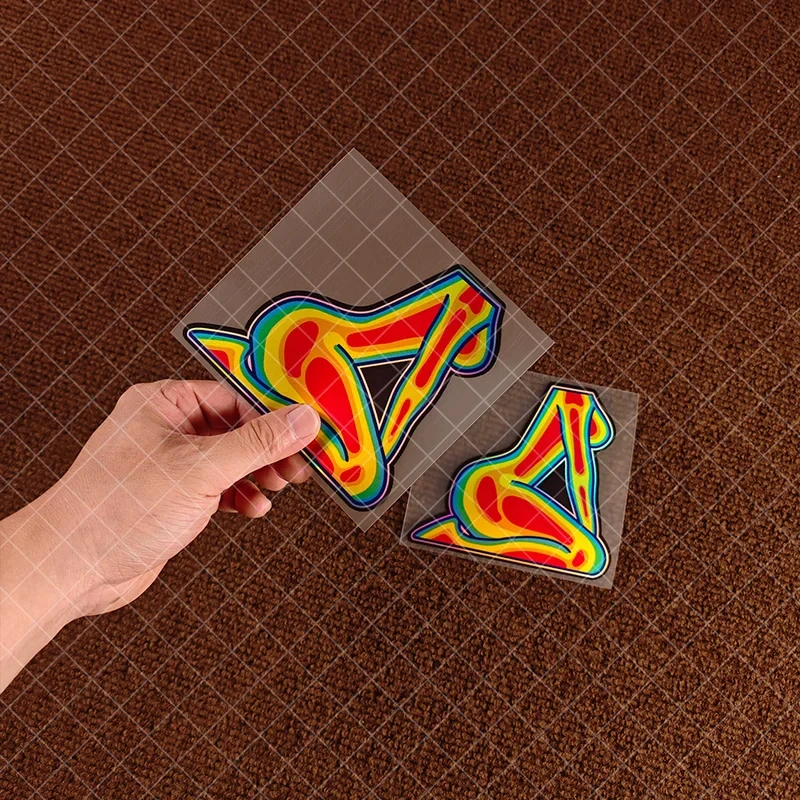 1 Piece Of Car Sticker - Infrared Thermal Imaging Sensor For Humans - Fun - Waterproof Sticker - Car Rearview Mirror Sticker