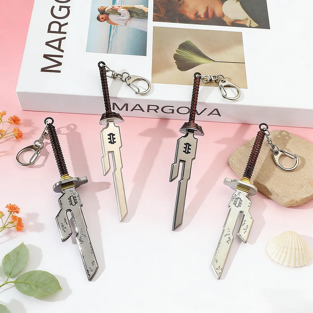Porte-clés Anime Jujutsu Kaisen - Pendentifs Modèles d'Armes Nanami Kento Fushiguro Toji Bijoux pour Hommes Anneau de Clés à Collectionner