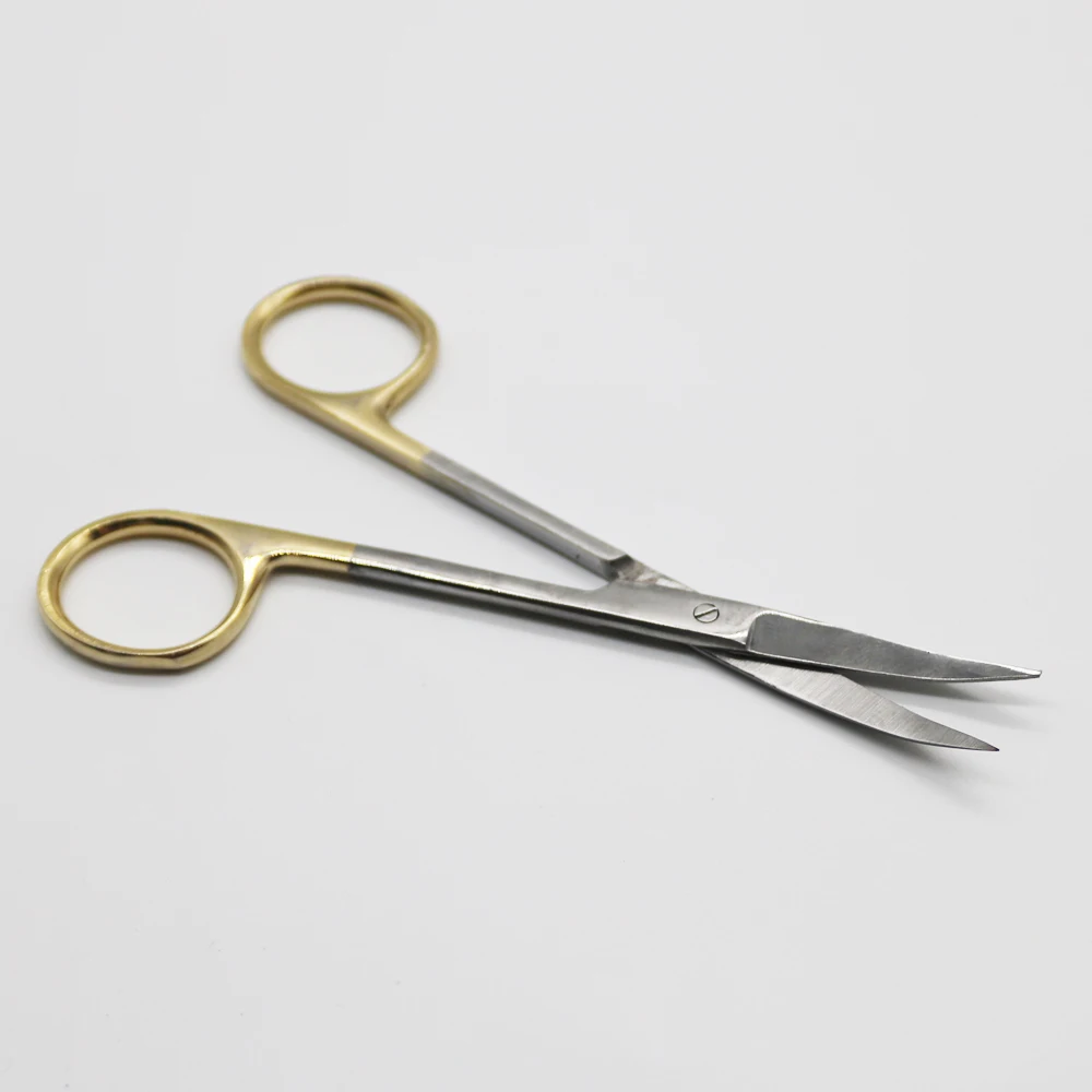 Medical Dental Surgical Scissors Stainless Steel Ophthalmic Scissors Straight and Curved Hemostatic Forceps 11.5cm