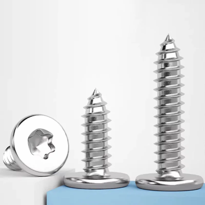 

M2 M2.3 M2.6 M3 M4 M5 Ultra Thin Six Lobe Torx Flat Head 304 Stainless Steel Self-tapping Wood Screw Length 4mm/5mm/6mm/8mm-40mm
