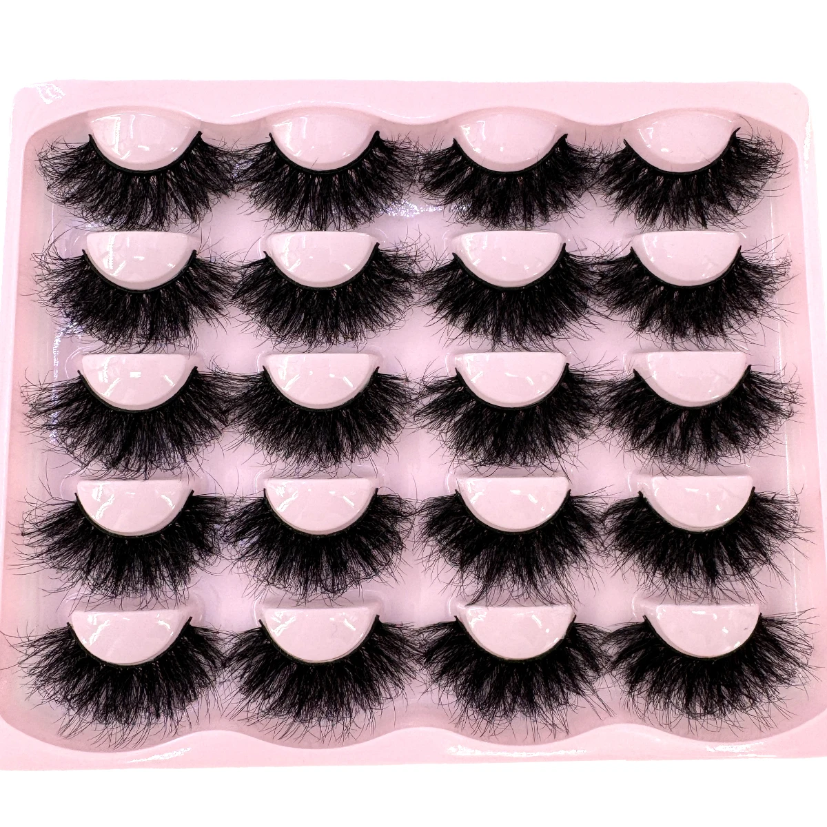 新10ペア 3Dフェイクミンクまつげ ふんわり25MMつけまつげ 太めボリューム ドラマチックキャットアイまつげ ロングストリップ ふんわりメイク
