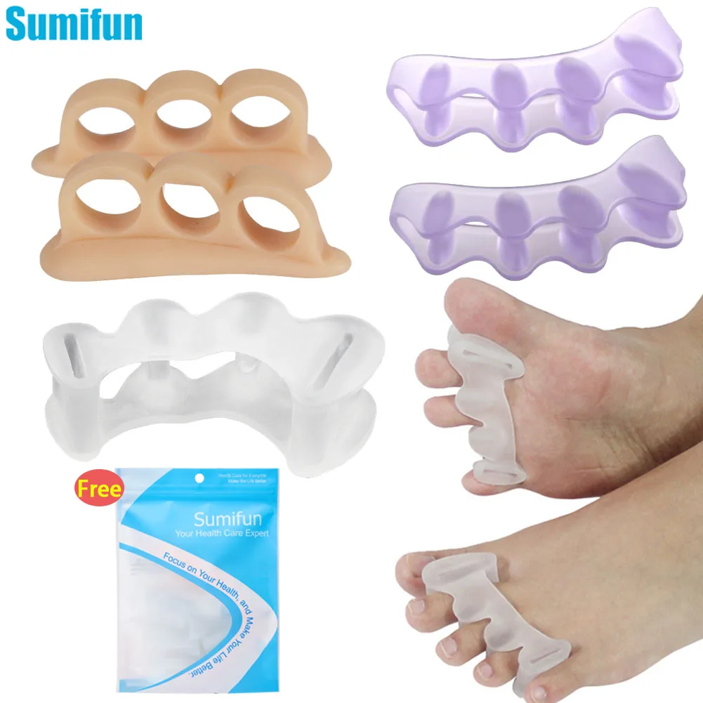 

2Pcs/1Pair New Protective Toes Separator Suitable Bunion Corrector Material Soft Gel Straightener Spacers Stretchers Care Tool