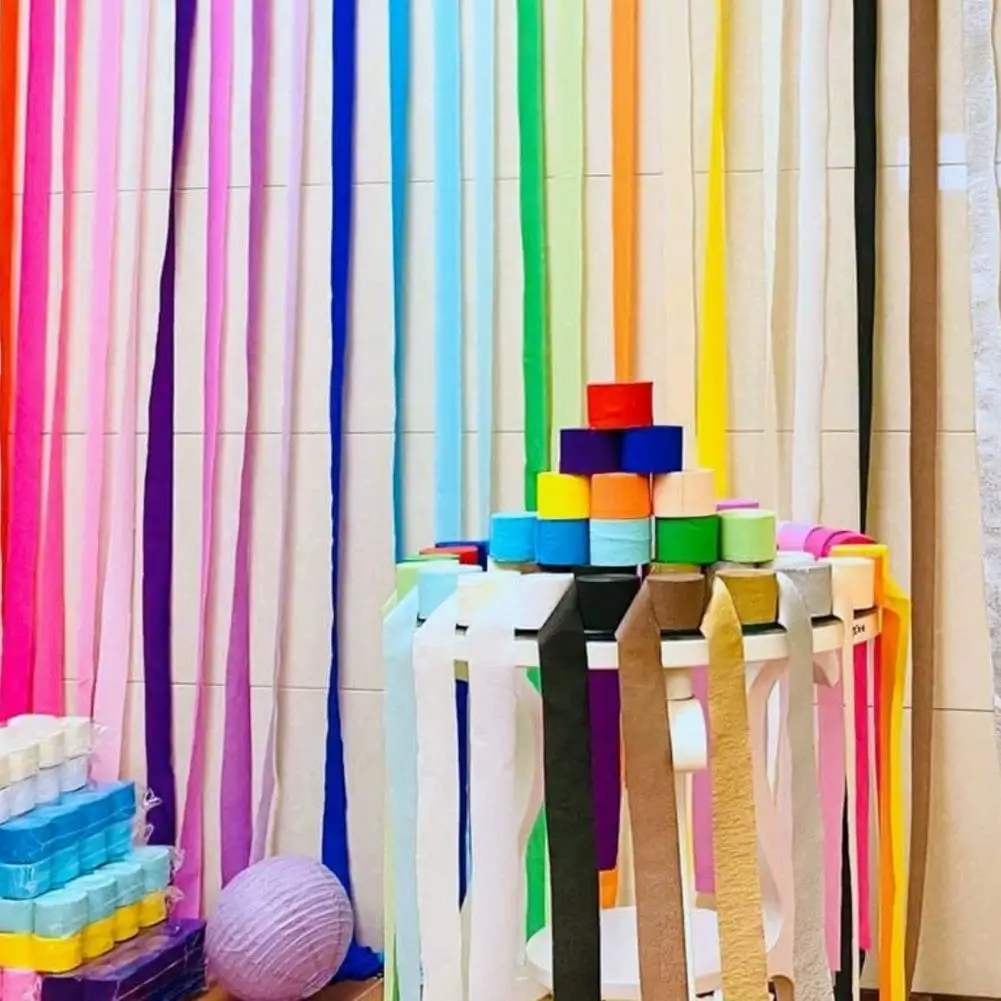 6 Stück Pastell-Krepppapier-Streamer-Rollen, bunte Regenbogenbänder für Geburtstag, Hochzeit, Party, Hintergrund, DIY-Basteldekoration – Detail 8