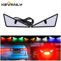 2pcs LED Devil's Eye License plate light Headlight For Car Motorcycl Universal Modified Decoration single light car Accessories