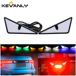 2pcs LED Devil's Eye License plate light Headlight For Car Motorcycl Universal Modified Decoration single light car Accessories