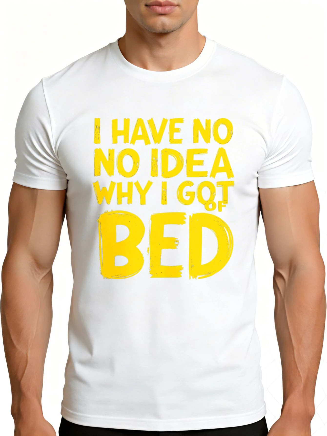 Casual Style Men's T-Shirt with Humorous Text 