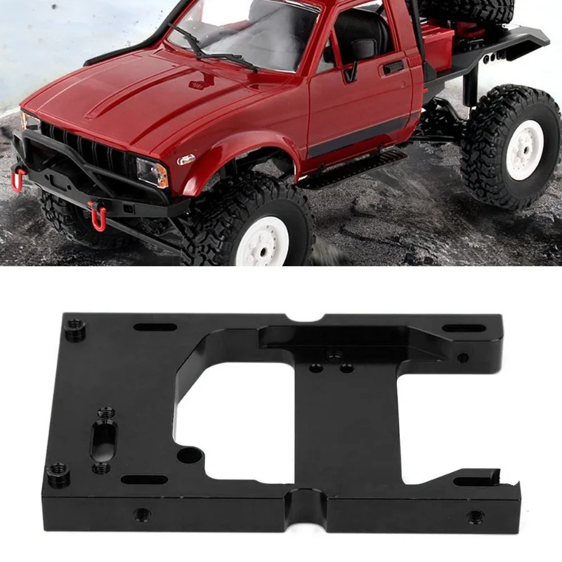 For WPL System 1:16 RC Car Metal Steering Engine Servo Fixing Base Mount Bracketblack