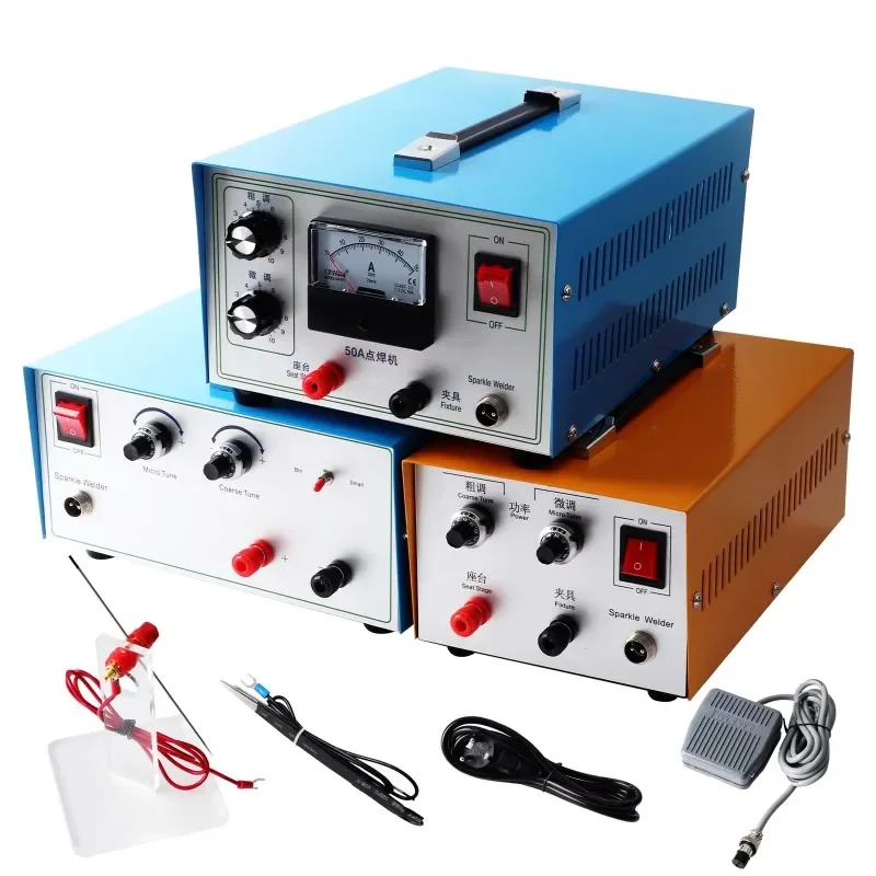 30/50/80/100A Pulse Sparkle Argon Spot Welder Portable TIG Jewelry Spot Welding Machine for Gold Silver Platinum Stainless Steel