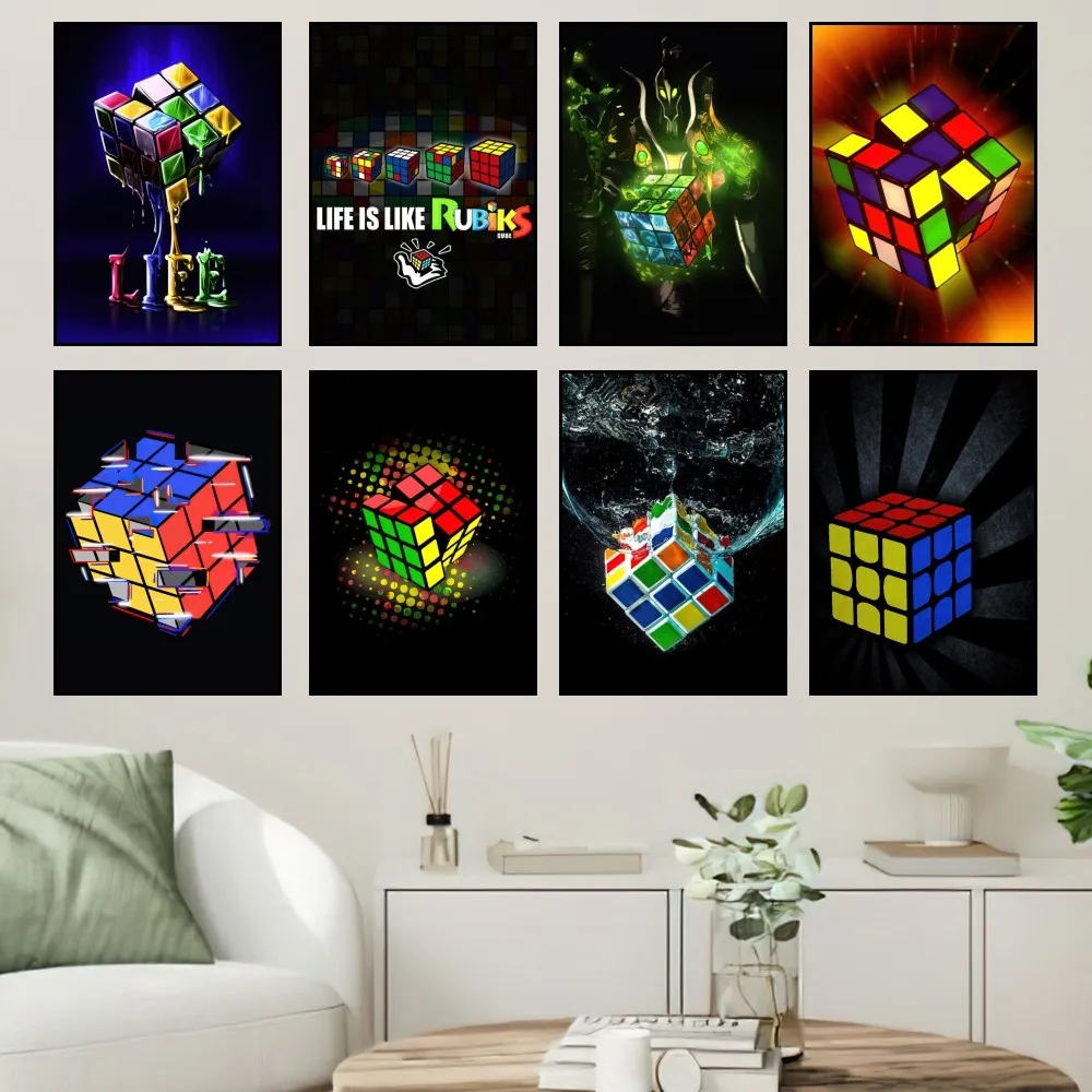 

Intellectual R-Rubiks Exercises C-Cube Poster Prints Wall Painting Bedroom Living Room Decoration Office Home