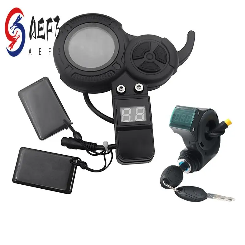 

AEF3-E-Scooter LCD Display+3PIN Lgnition Lock Key 36V-60V Throttle NFC Card For VSETT 8 8+ 9 9+ For ZERO 8 9 10 8X 10X Z8 PRO Pa