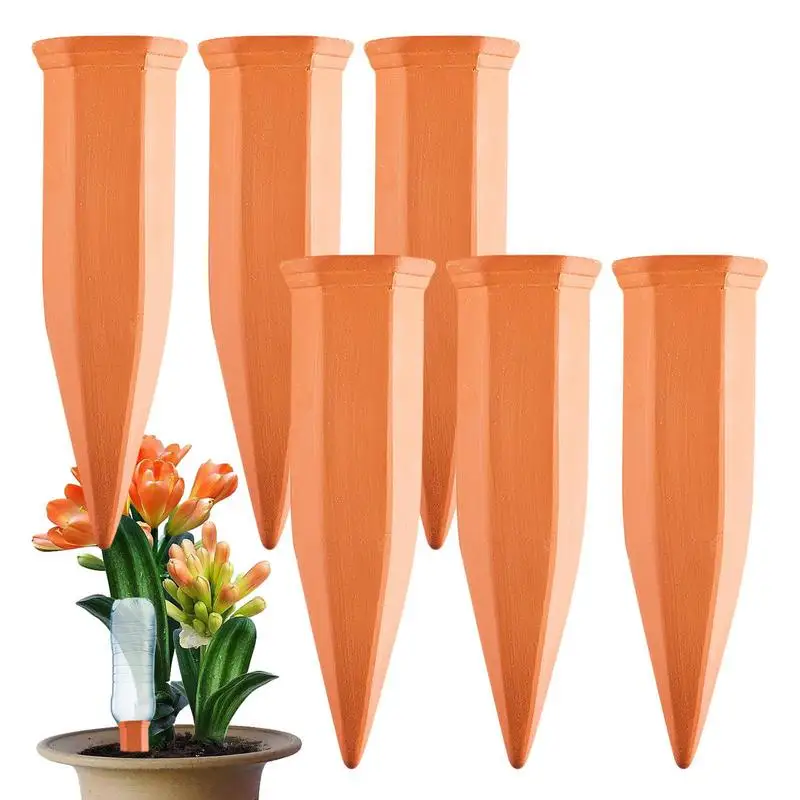 Automático Planta Rega Spike, Cone Shaped Rega Sistema, Auto Flower Pot, Rega Spikes, Argila Rega Spikes, 6pcs