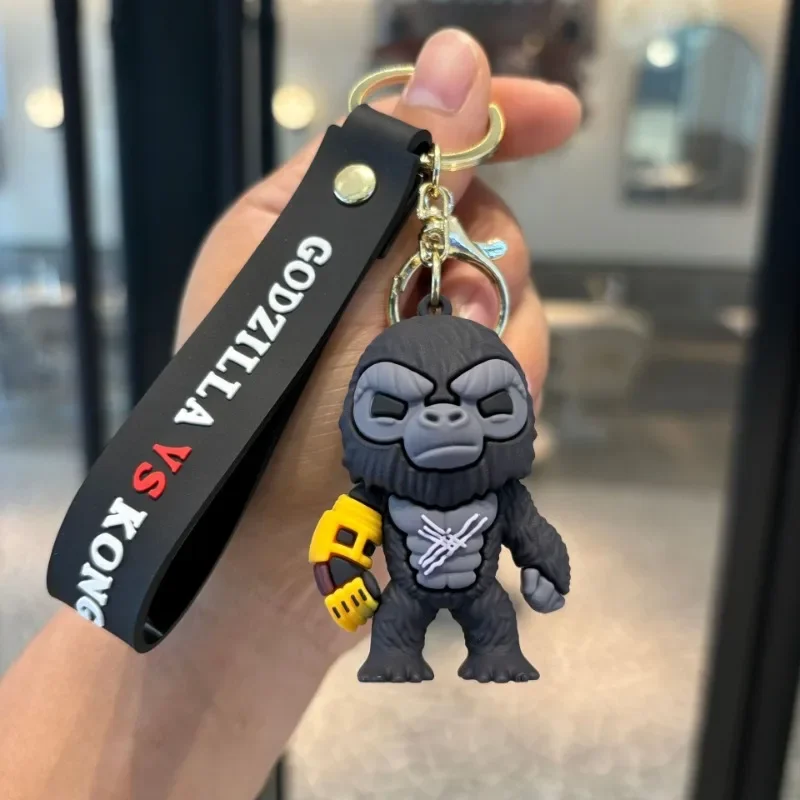 2024 New King Kong Vs. Godzilla Keychain Doll Pendant Car Bag Keychain Pendant Children’s Birthday Gift Christmas Gift