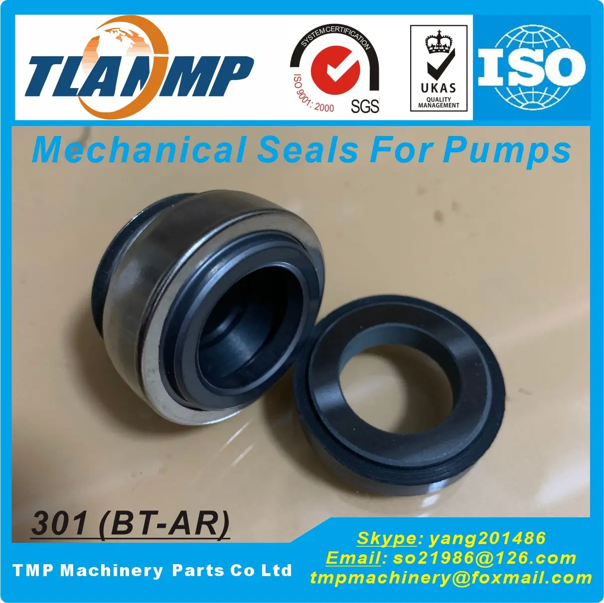 301-12 , BT-AR-12 TLANMP Mechanical Seals For Pumps Equivalent to  BT-AR , AES-SEAL B01, VUL-CAN 18 , Crane PR/DR Seals