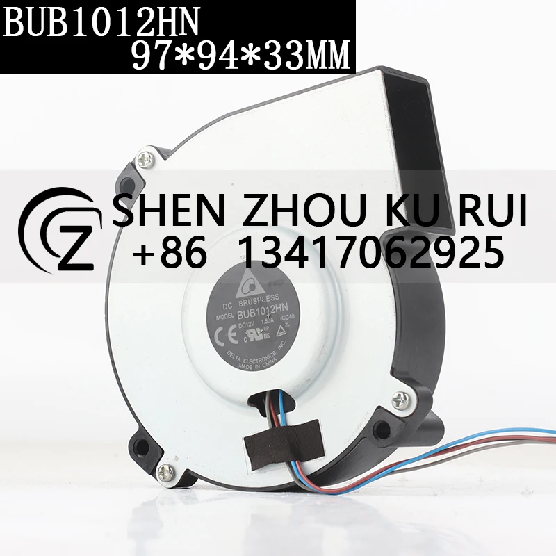 

Original new Delta BUB1012HN 5V 24V 48V DC 12V 1.50A AC EC 9733 97X94X33MM 9.7CM four-wire PWM turboblower Projector cooling fan