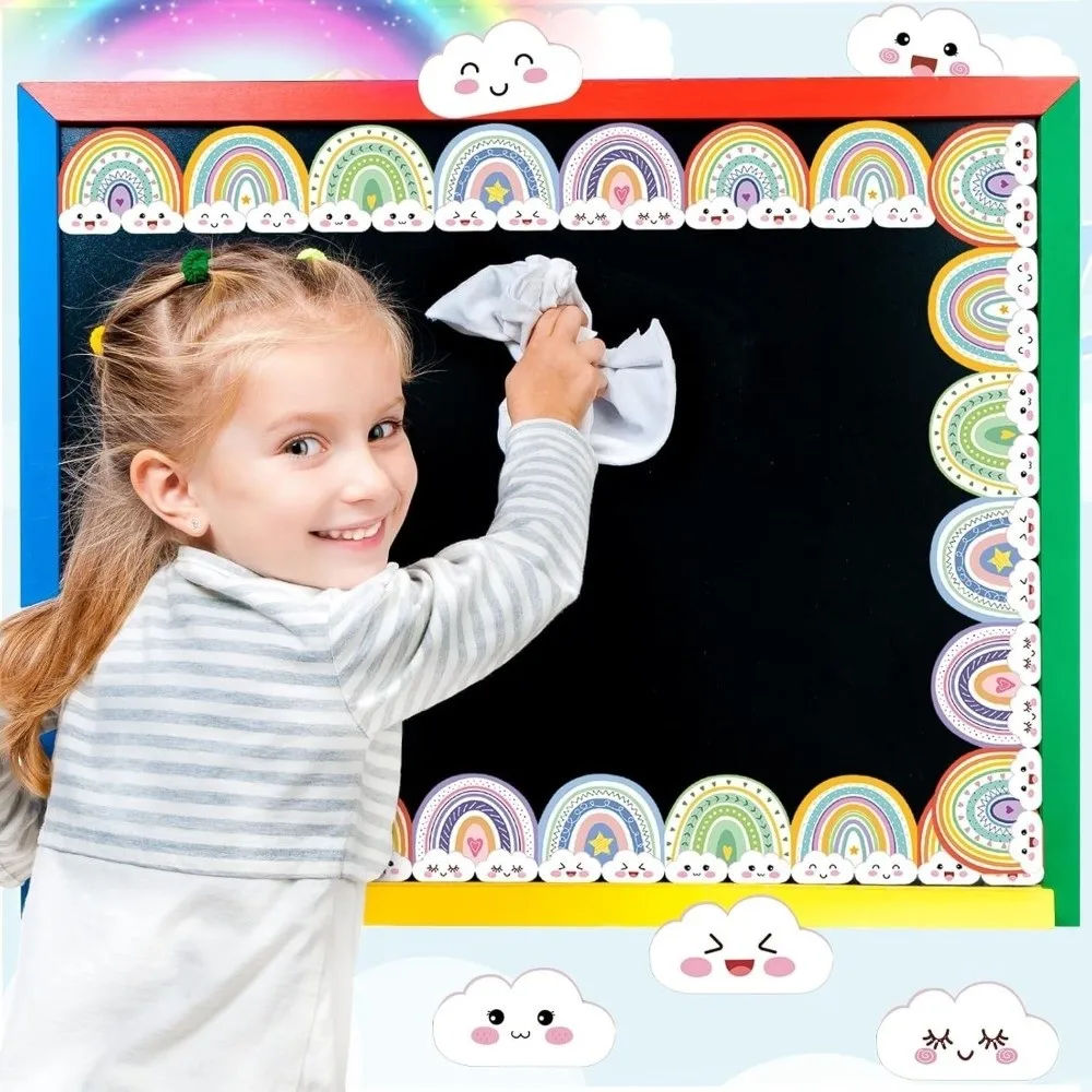 جديد ذاتية اللصق السبورة لوحة الإعلانات الحدود ورقة 7 سنتيمتر الحدود الفصول الدراسية الديكورات DIY بها بنفسك الحدود ورقة الحرف اليدوية