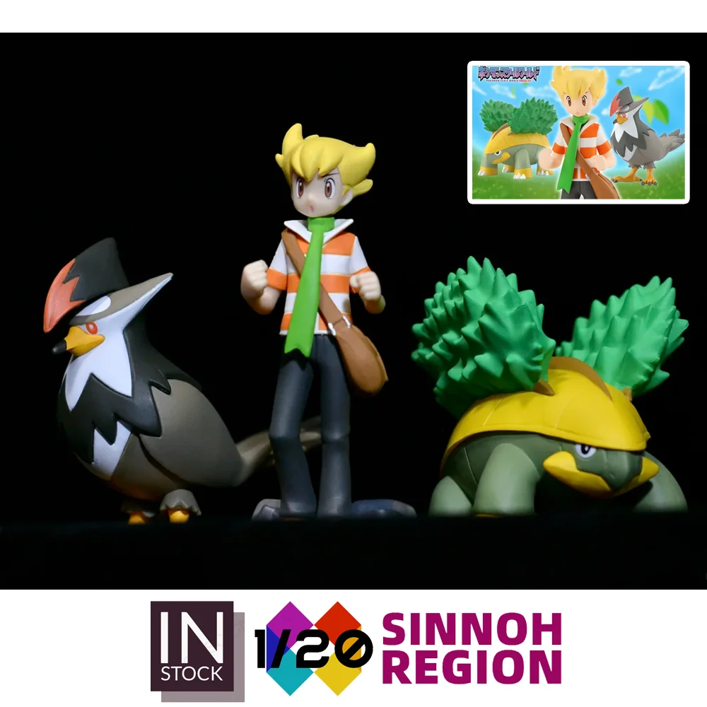 

[In Stock][BanDai]1/20 PVC Scale World [PVC][Sinnoh Region] – Barry & Grotle & Staraptor