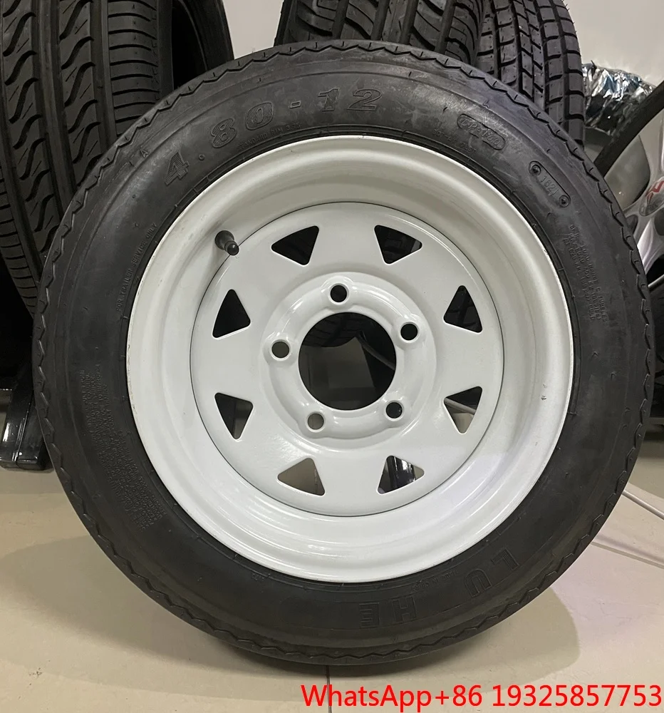 [Hot ]China Factory  DOT Certificate 13 14 15 Inch 8 Spoke 4/5 Hole 13x4.5 5x114.3 6*139.7 Steel Trailer Wheel 2200 LBS