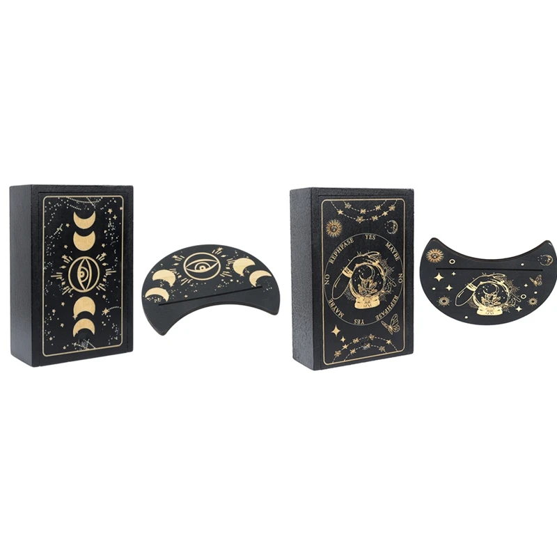 

Горячий! Деревянный футляр для карт Таро и подставка, коробка для карт Таро, брелок для удачи, коробка на память, подставка для дисплея ведьмы