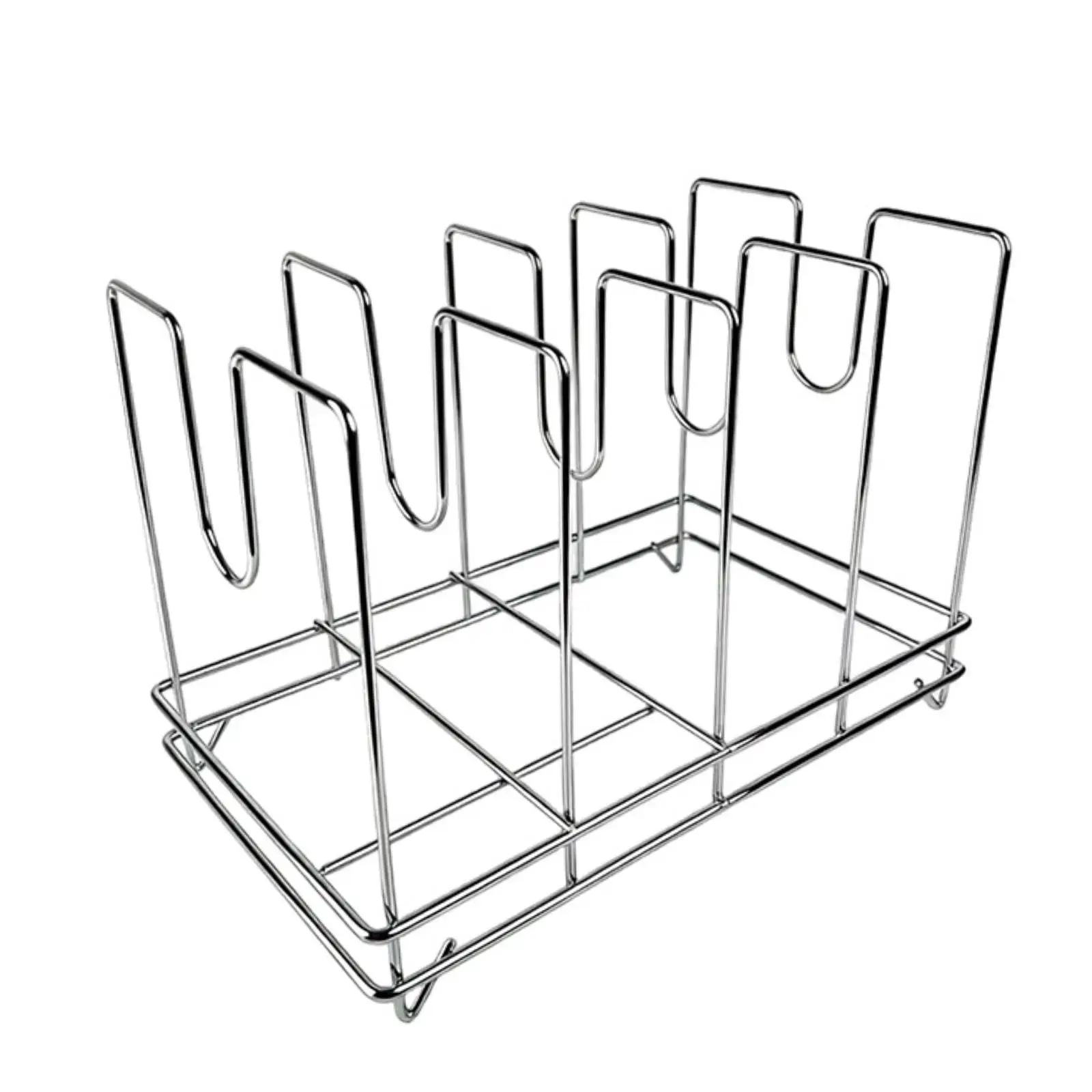 Draining Pizza Pan Rack Durable Chrome Plated Iron Space Saving Kitchen Stand for Drying and Storing