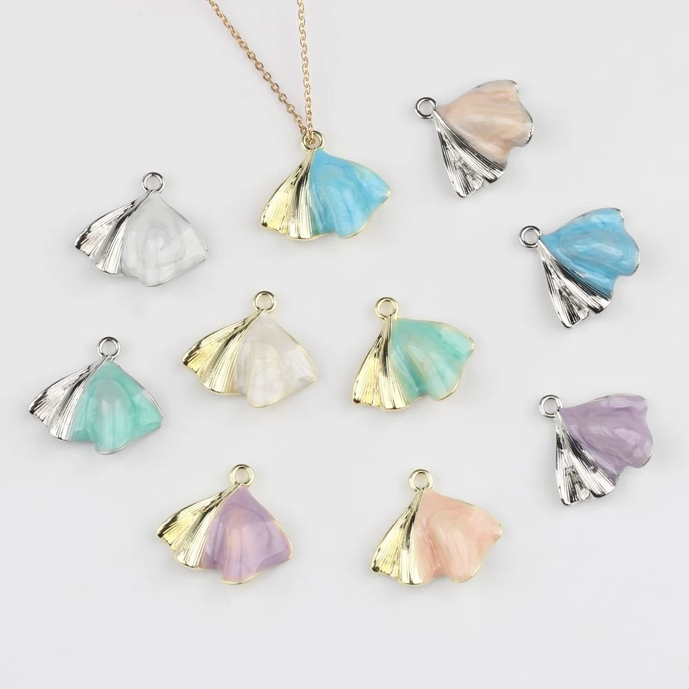 

10pcs Simple Ginkgo Leaves Shape Pendant DIY Handmade Jewelry Making Accessories Earrings Necklace Bracelet Craft Fashion Gifts