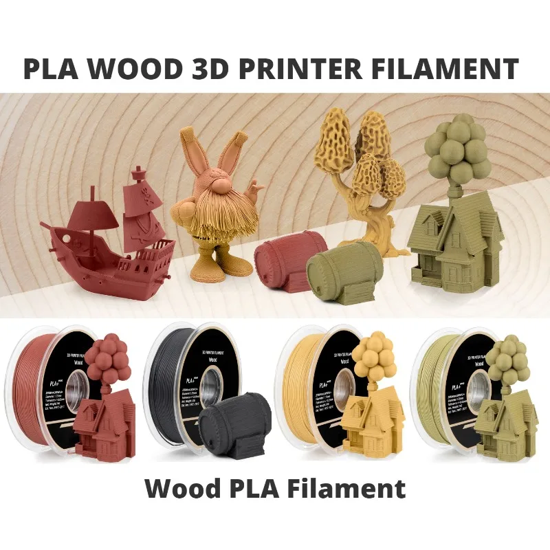 

3D Printer Filament,PLA Filament 1.75 mm,3D Ebonywood,Verawood,Rosewood,Boxwood,1kg/Spool (30% Real Wood Fiber)