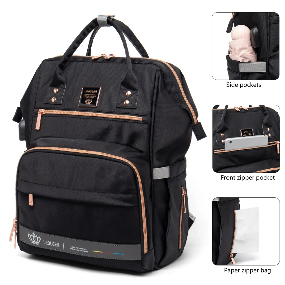 Baby Diaper Bag Backpack Large-capacity Bag Multifunctional Waterproof Travel Bags for Mom Maternity Organizers Bags