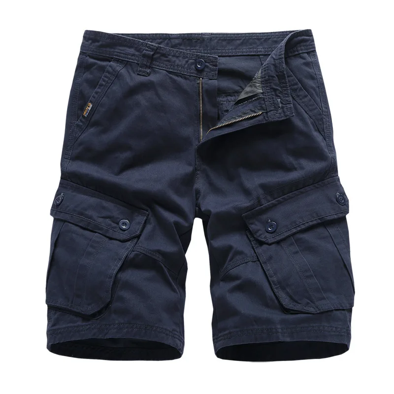 Summer Menswear Cropped Pants Loose Cotton Cargo Shorts Men's Oversized Track Five Pants