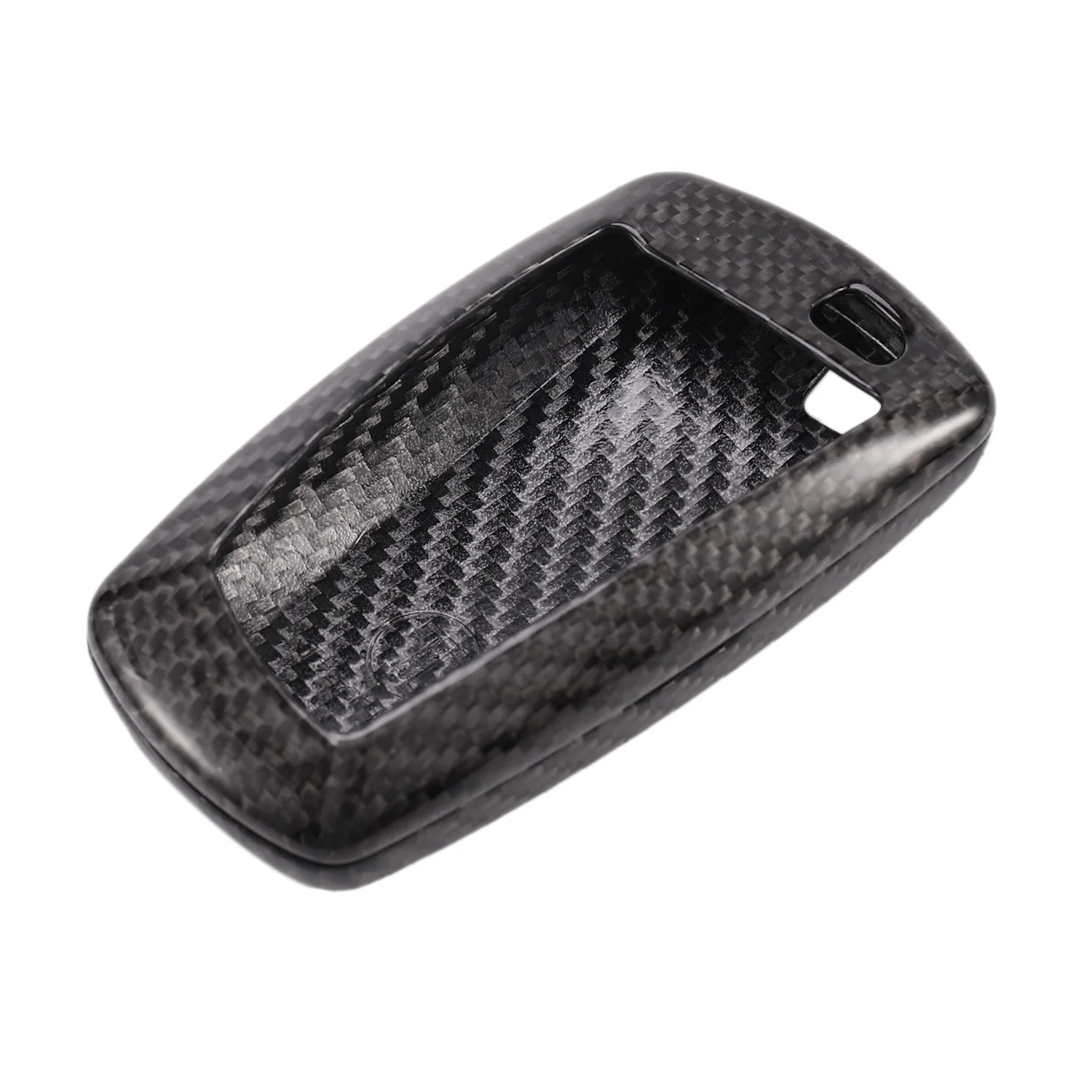 #47U Car Key shell,Premium Real Carbon Fiber Case Cover Fit for BMW Key Fob Remote (black)
