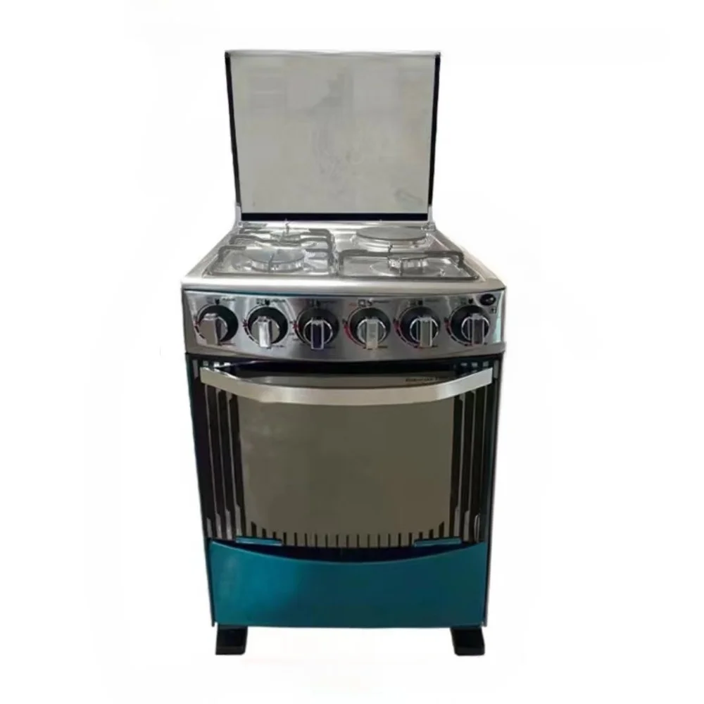 

Oven with natural gas stove, upright connected oven 4, four stove heads, gas filled oven 50X50 wide