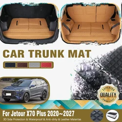 Car Cargo Covers For Jetour X70 Plus Soueast DX8 Plus Soueast S07 2020-2027 Leather Rear Trunk Mats Storage Pad Auto Accessories