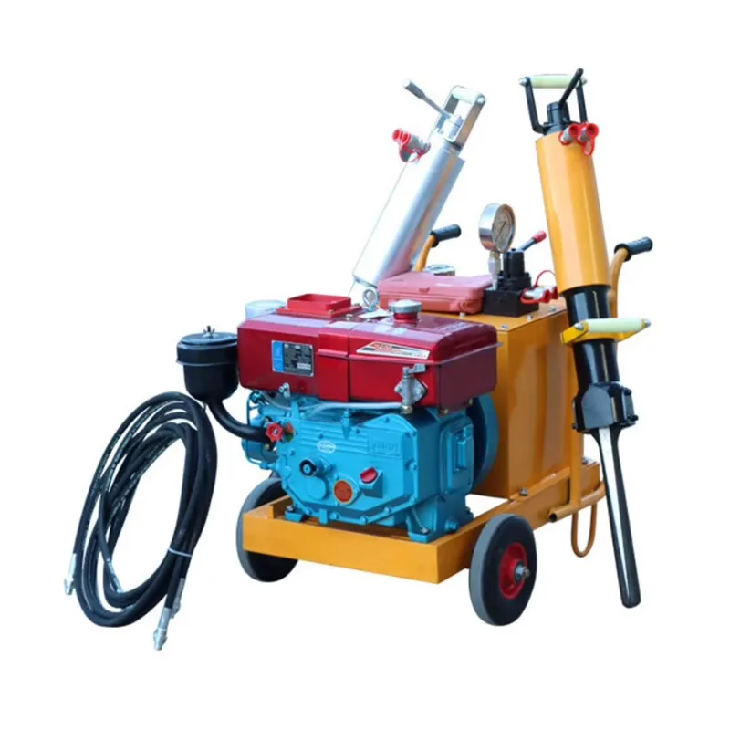 Hydraulic Rock Splitter Machine With Single-cylinder Two-stroke Engine For Breaking Granite Quarry Use