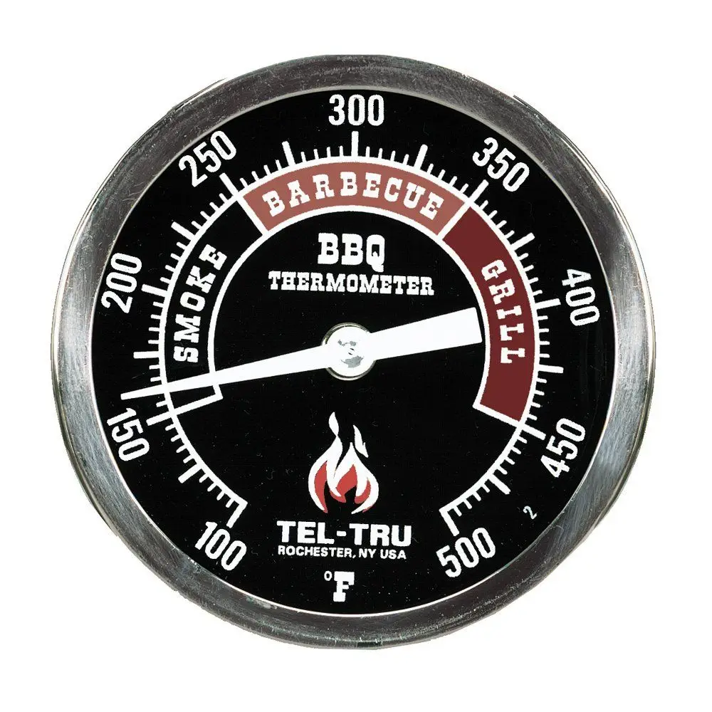 

3-Inch Dial BBQ Thermometer with 4-Inch Stem, 100-500 Degree Range, Zone Markers