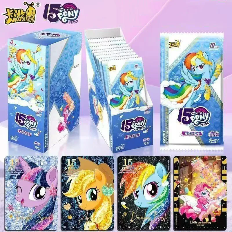 

KAYOU Genuine New My Little Pony Friendship Eternal Star Bag 2 Rhythm Moon AR Gilded Decoration OR Collection Card Kids Toy Gift
