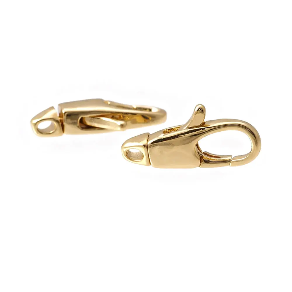 18K Gold Farbe Messing Drehbare Karabinerverschlüsse Verbinden Verschlüsse Schmuck Halsketten Armbänder Herstellung Diy Erkenntnisse Zubehör – Detail 18