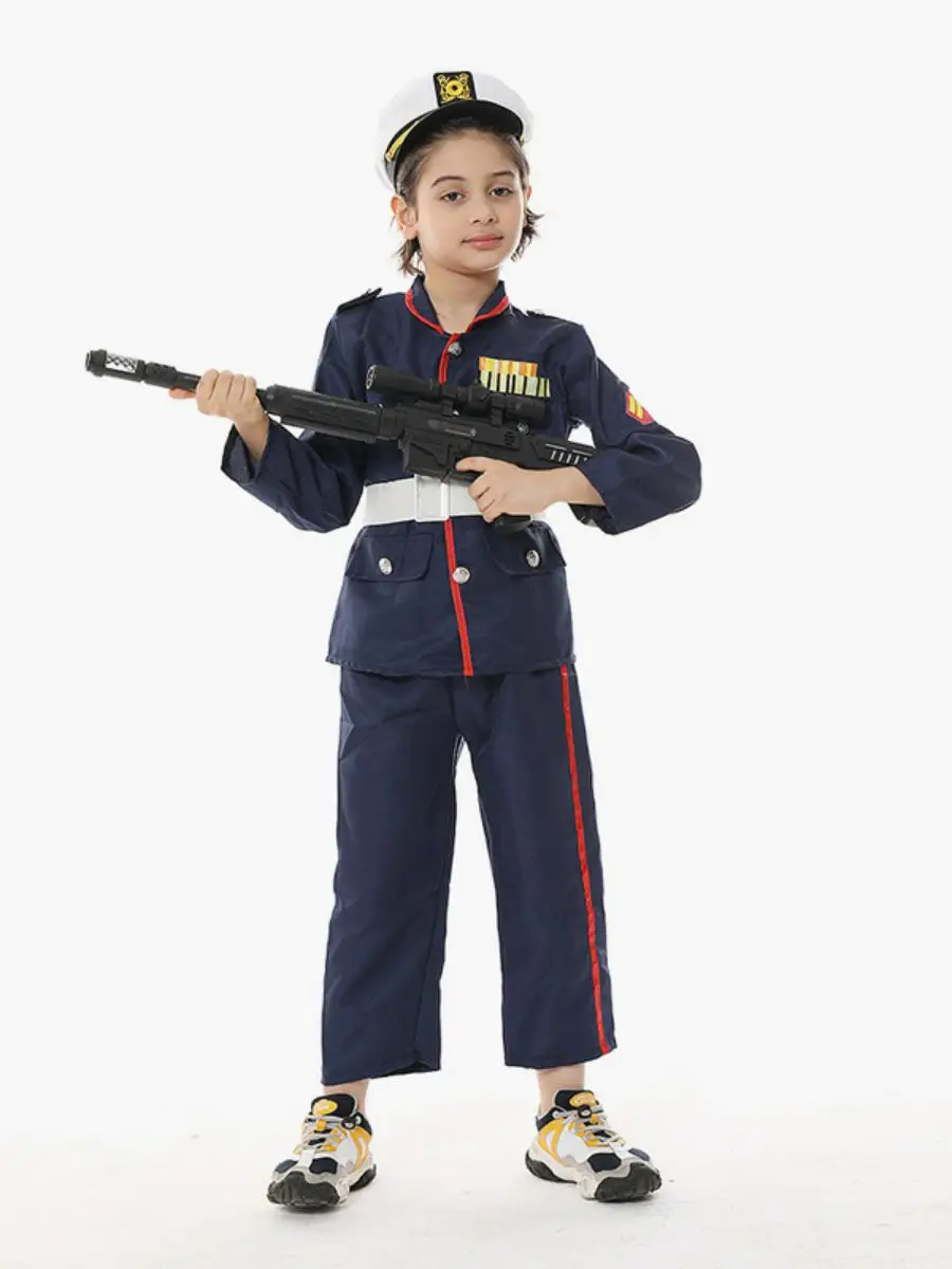 Loween Par – ensemble de costumes de spectacle de détective pour enfants, jeu de rôle, matériel en Polyester orm de Police traditionnelle chinoise, nouvelle collection