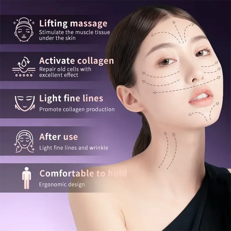 KAKUSAN فاخر صغير مكركرنت الأسطوانة مدلك الرعاية المنزلية EMS جهاز تنغيم الوجه لتجديد شباب الجلد شد الوجه