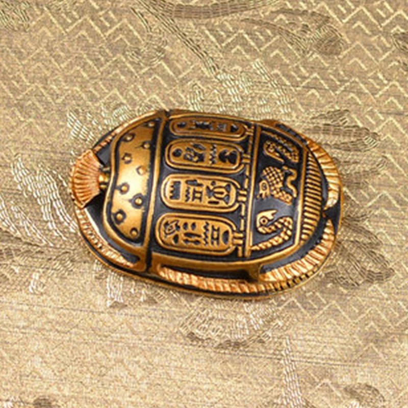 Ancient Egyptian Amulet Scarab Animal Figurine Unique Ornamental Mini Scarab Beetle Souvenir Figurine Desktop Decor for Gifts