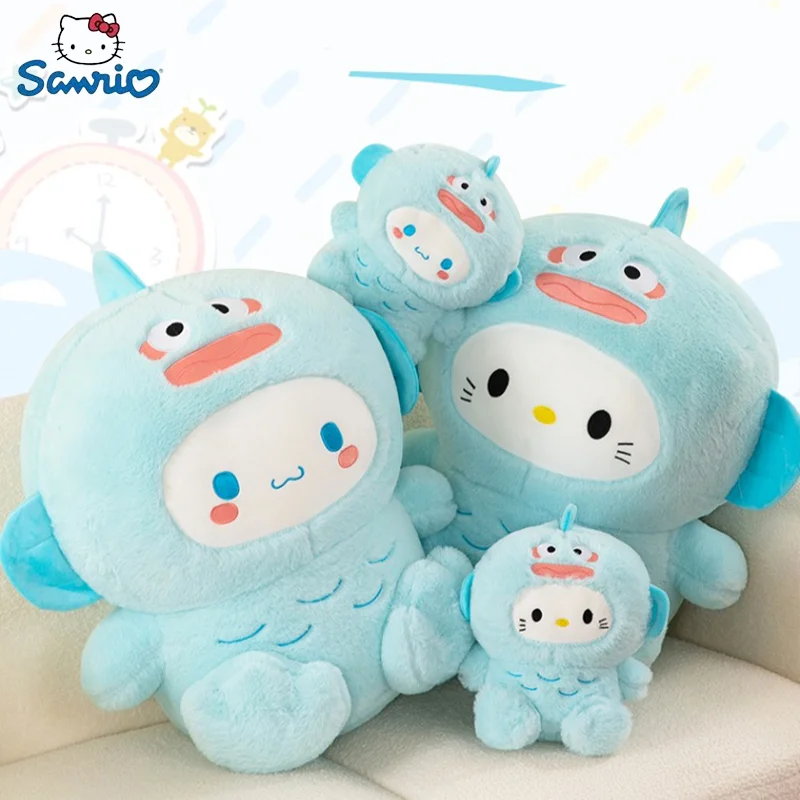 Sanrio Hello Kitty Cinnamon Roll Plush Toy Sofa Pillow Pp Cotton Filled Super Soft Plush Toy Girl's Birthday Presents