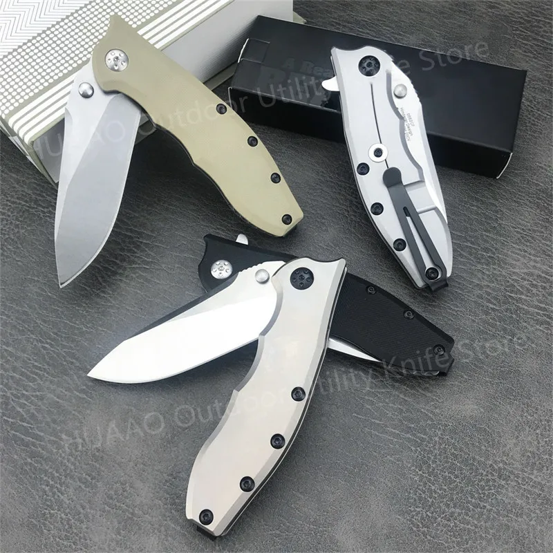 0562 Ball Bearing Pocket Knife D2 Blade Carbon Fiber/G10 Handle Reversible Pocketclip Outdoor Tactical Combat Folding Knives