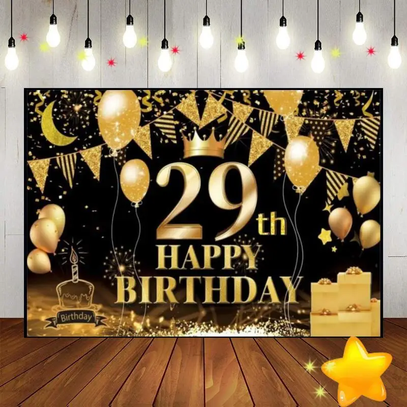 Happy 26/27/28/29/30th Birthday Game Machine Vintage Background Backdrop for Photography Boy Backdrops Sweet Photo Prince Adult