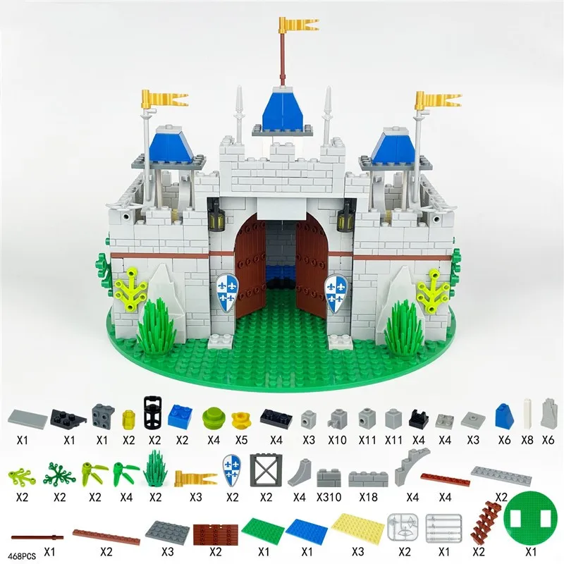 468Pcs Medieval Castle Modular Buildings, Creative Construction Castle Building Blocks Sets Bricks Toys Room Decor Gifts