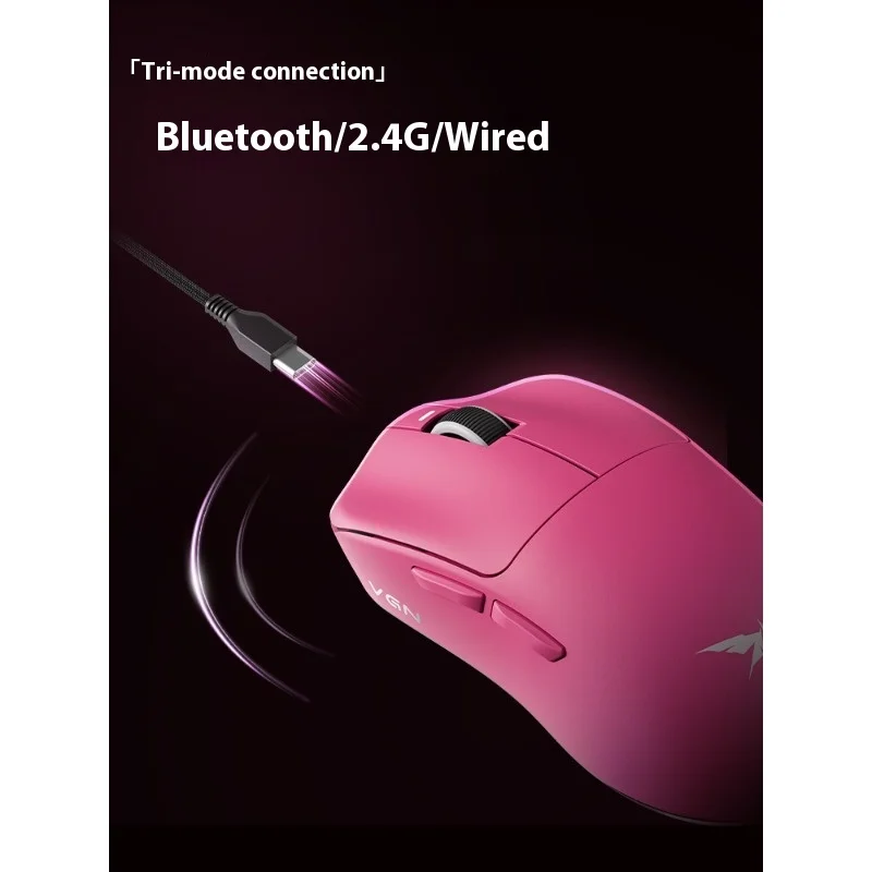 VGN F1SE Kabellose Bluetooth-Maus, Tri-Modus, leicht, PAW3311, lange Akkulaufzeit, Büro-E-Sport-Gaming-Maus für PC-Zubehör