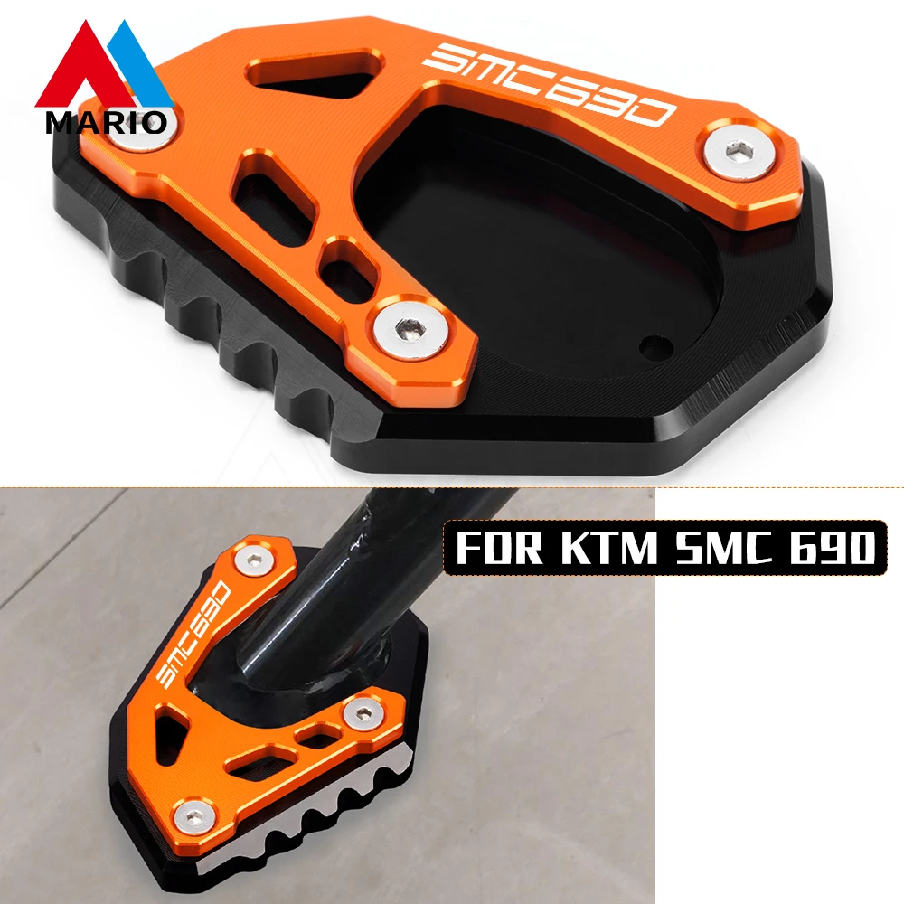 

For KTM 690 SMC R 690 SMCR 2019 2020 2021 2022 Motorcycle CNC Kickstand Extension Pad Foot Side Enlarge Stand Plate Accessories