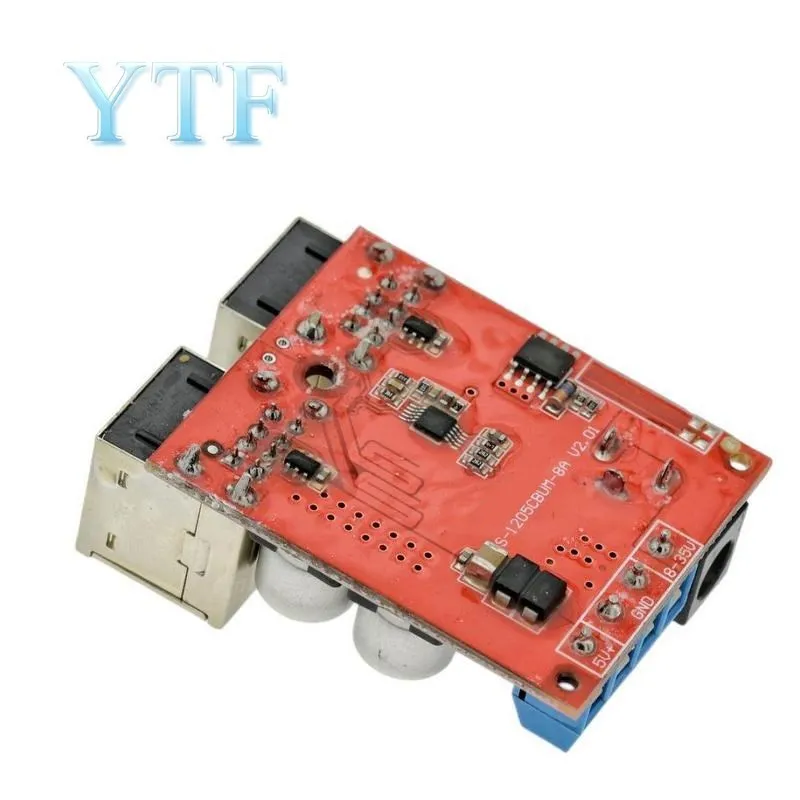 8V35V Om 5V 8A Voeding Step-Down Module 4-Poort Hub Usb Charger Module Voor Android mobiele Telefoon Autolader