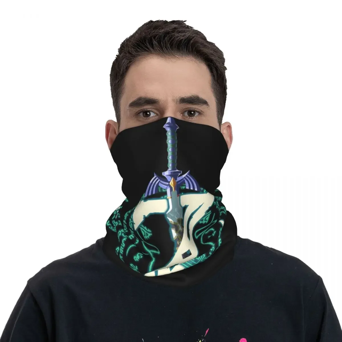 Unisex Tears Of The Kingdom Game Bandana Neck Cover Printed Newest Adventure Game Mask Scarf Balaclava For Running Washable