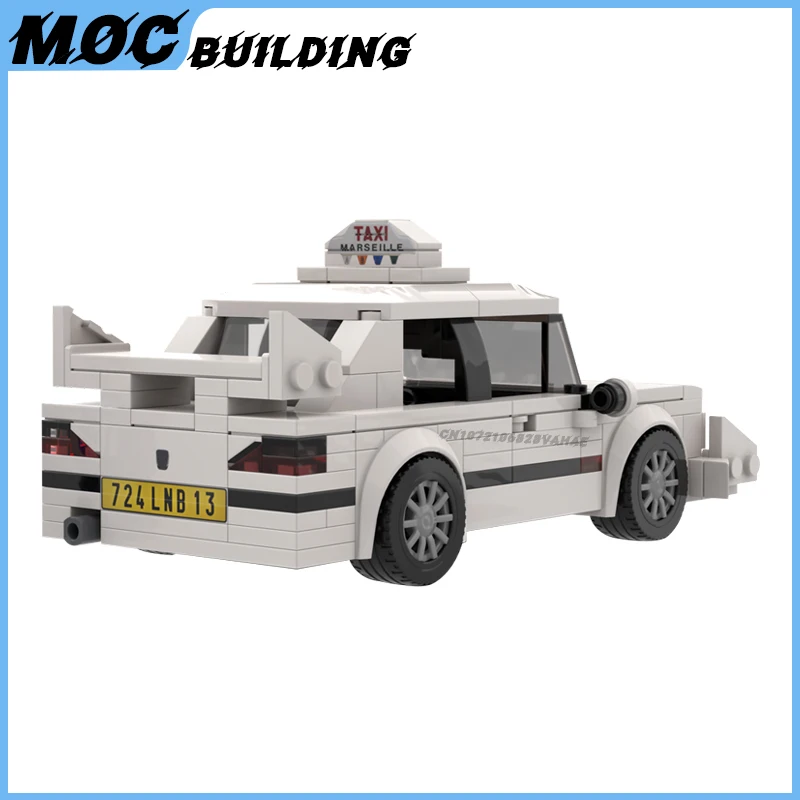 MOC Classic Movie City Vehicle Taxi Model Building Blocks High-Tech 406 Car DIY Assembled Bricks Creative Toys Collection Gifts