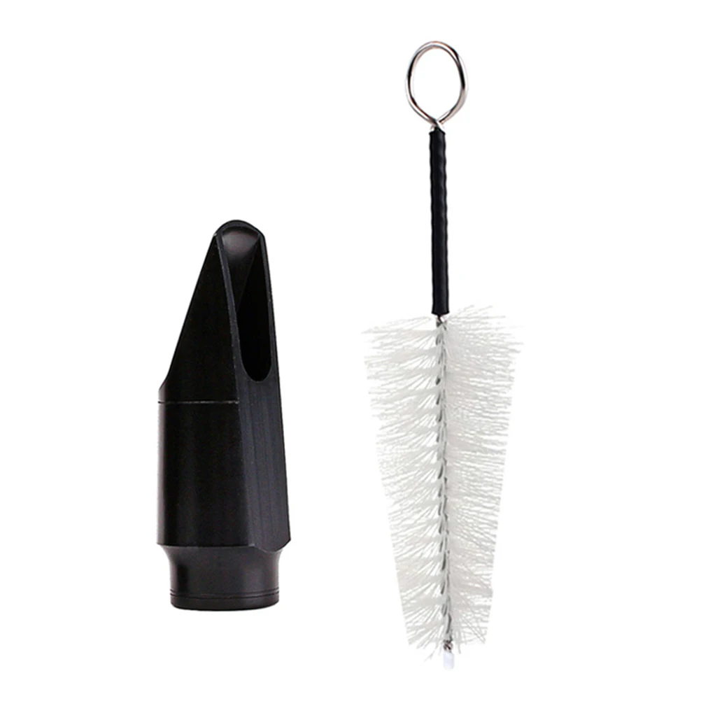 

Saxophone Mouthpiece Alto Soprano Mouthpiece For Music Instrument Easy Blowing Clear Tone Cleaning Brush Included Black
