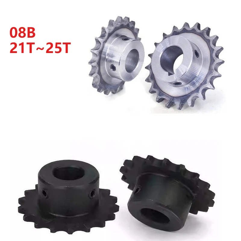 

Промышленная приводная звездочка A3, сталь 21T ~ 25T 08B, цепная шестерня 21, 22, 24, 25 зубьев, шпоночный паз
